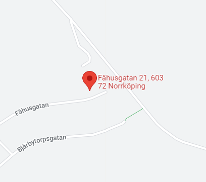Karta över området där Florist Blåklinten Norrköping har sin lokal